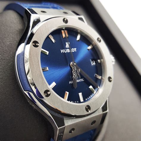 hublot fusion blue leather dial|Hublot Classic Fusion Blue Full Set .